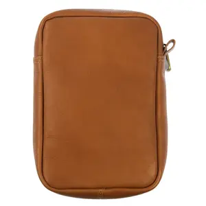TESORO Leather Valuables Pouch – Premium Zipper Organizer