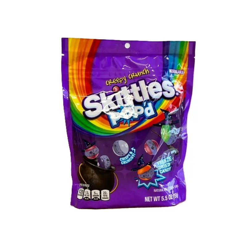 Skittles Pop’d Creepy Crunch Freeze Dried Candy, 5.5 oz (155g)