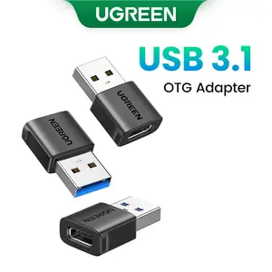 UGREEN 10Gbps USB to USB C OTG Adapter 2 Pack, Type C Female to USB A Male Charger Converter for Smartphones and Mobile Chargers-Deals for You,September Restock Cable Charging portable charger 4 1 charging cable,TikTokShopSpringGlowUp,Greenish
