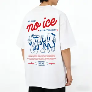 "We Want No ICE in Our Community" Graphic T-Shirt – Unisex Casual Statement Tee for Men & Women, Social Message Shirt
