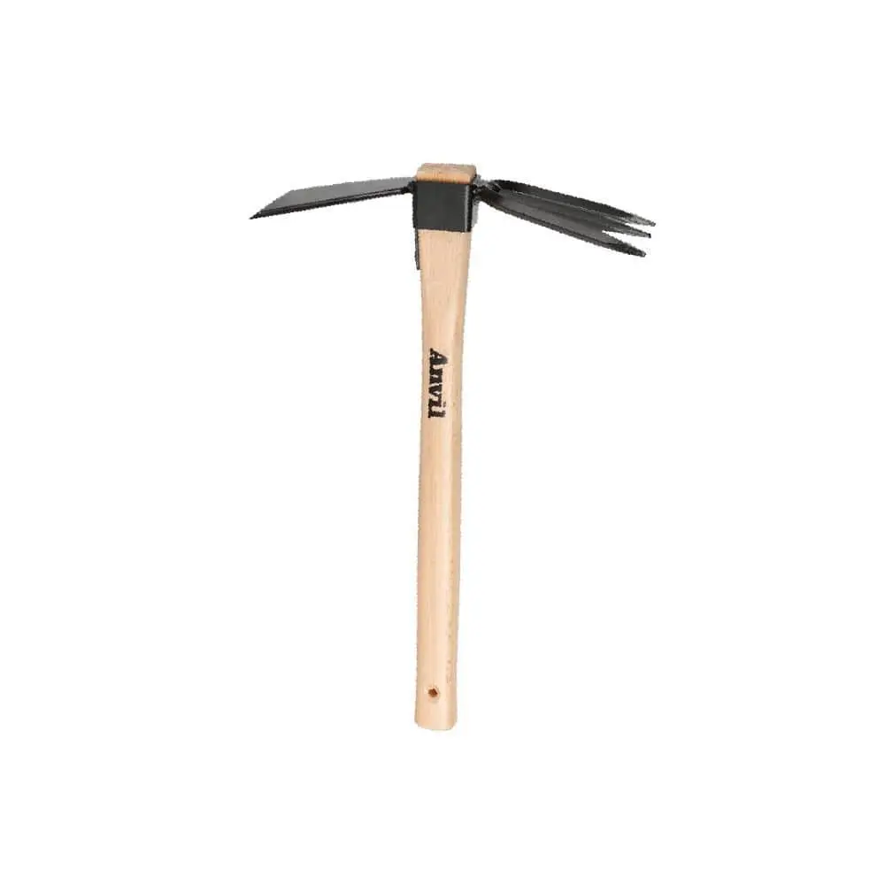 14-2/5 in. Wood Handle Digging Hoe/Cultivator Combo
