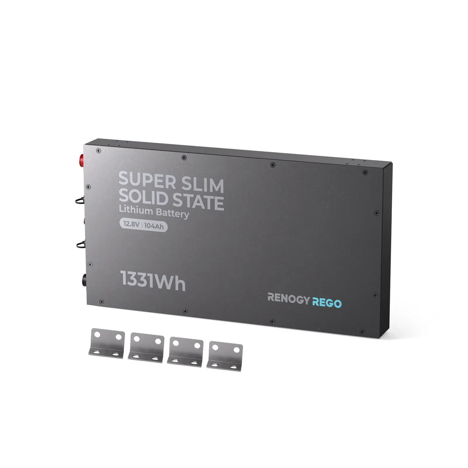 Renogy REGO 12.8V 104Ah Super Slim Solid State LiFePO4 Battery, Space-Saving Lithium Iron Phosphate Power for RV, Van and Off-Grid Systems