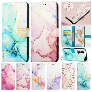 Marble Leather Wallet Case on for Google Pixel 9 Pro PIXEL 8Pro 8a  Magnetic Card Slots Holder Phone Cases