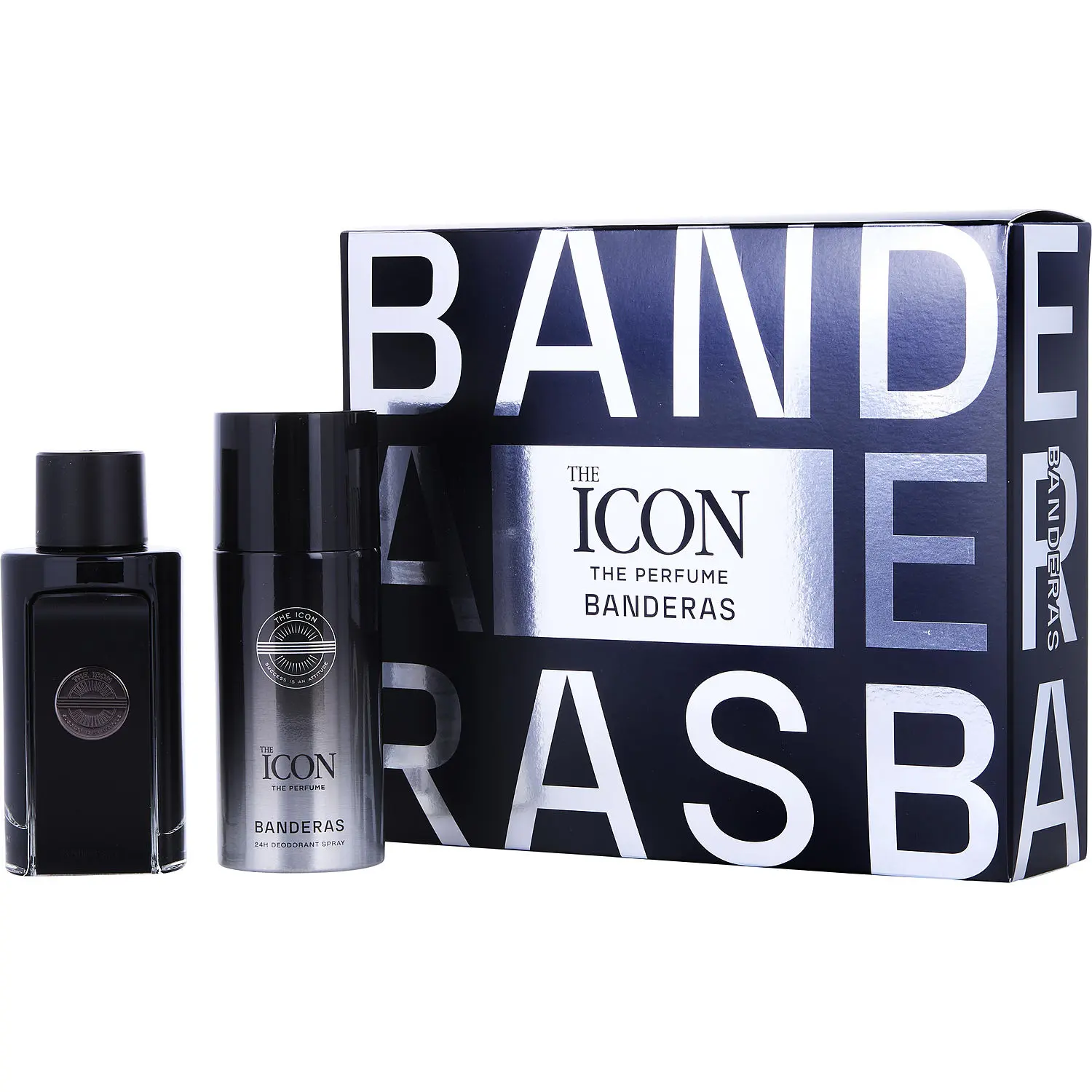 Antonio Banderas The Icon Set-Eau De Parfum Spray 3.4 Oz & Deodorant Spray 5 Oz For Men