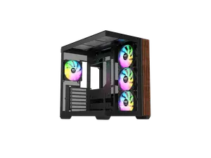 Thermaltake View 380 WS ARGB; Mid Tower Chassis; Side Wood Trim; 4x120mm ARGB Lite Fans Included; 360mm Radiator Support; 415mm GPU Clearance; 200mm Max PSU Length; 160mm Air Cooler Max Height; Dual Chamber; ATX/mATX/mITX
