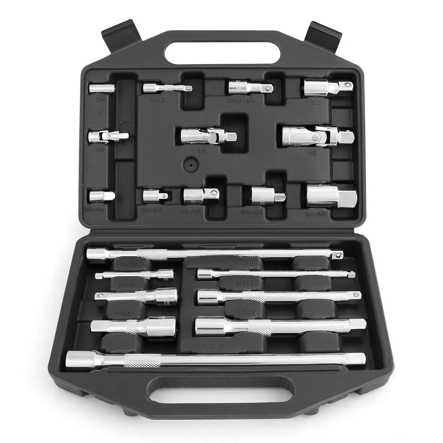 HORUSDY 20-Piece Socket Extension Bar Tool Kit Set - Home Maintenance Kit with 1/4", 3/8", 1/2" Drive Sizes for Hand Tool Wrenches
