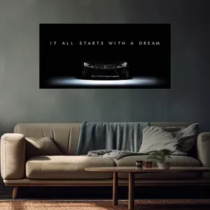 Lexus LC500 Wall Art, Success Poster, Luxury Supercar Poster Garage Decor, Entrepreneur Office Decor, Printable Inspiration Quote