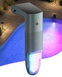 Solar Pool Lights for Inground & Above Ground Pools, 80 LED RGBIC Underwater Pool Lights, Dual-Color, 4 Dynamic & 3 Radiant Modes, Solar & USB Rechargeable with Remote, IP68 Waterproof