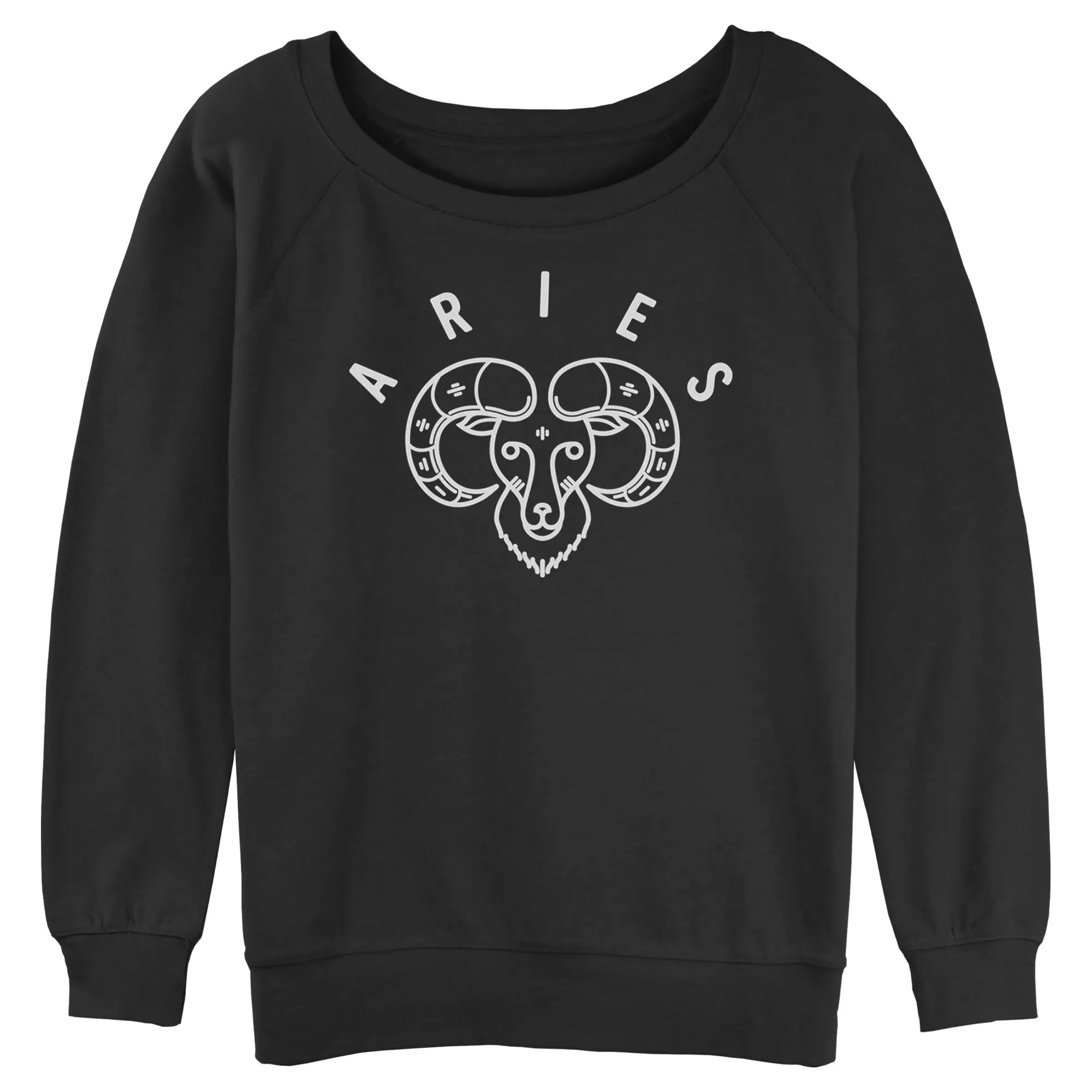 Junior's Women Lost Gods Zodiac Aries Ram Symbol Sweatshirt