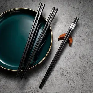 5 Pairs Sturdy Easy-to-Use Alloy Chopsticks, Reliable Quality for Daily Dining Use