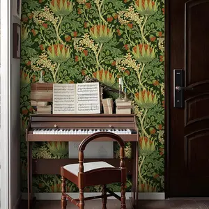 Floral Pattern Wallpaper, Stylish Self-adhesive Waterproof Wall Sticker, Decorative Wall Paper for Home Living Room Bedroom