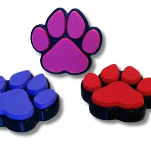 Paw Print Clicker Fidget Cat or Dog - Customizable Paw Print Design, Stress Relief & Fun Toy, Available in Black & Custom Color Options