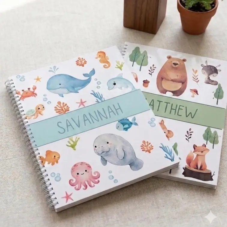Personalized Notebook for Kids; School notebook