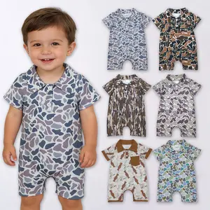 Toddler Hunting Camo Romper | Baby Boy Summer Clothes