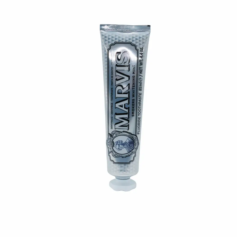 Marvis Smokers Whitening Mint Toothpaste 85ml - Fluoride & Whitening Agents for Effective Stain Removal & Fresh Breath Oral Care