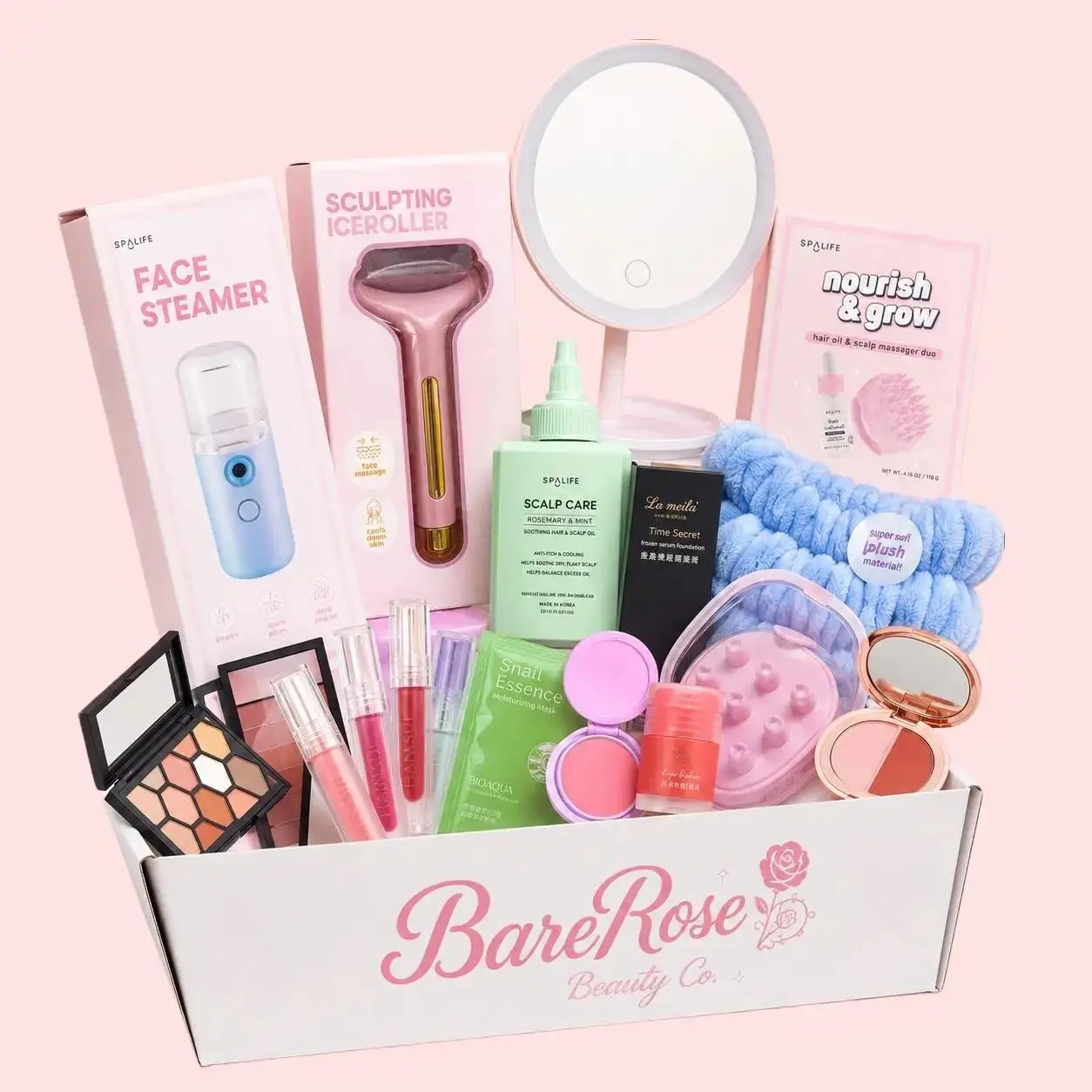 BareRose Beauty Co. Self-Care & Makeup Essentials Box | Beauty Gift Set with Makeup & Skincare Accessories Daily Eyeliner