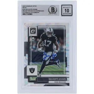 Davante Adams Las Vegas Raiders Autographed 2022 Panini Donruss Optic Wave #103 #/300 Beckett Fanatics Witnessed Authenticated 10 Card - Fanatics Authentic Certified