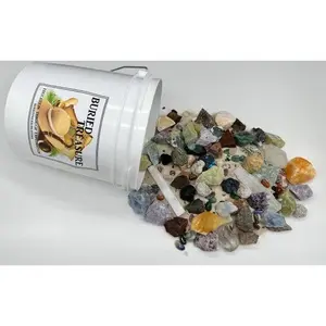 1 GALLON NATURAL CRYSTAL ROUGH STONE MINING BUCKET