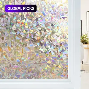 Pride 3D Colorful Window Privacy Film, 1 Count Summer Window Cling Film, Glass Window Film Decals, Home Decor, Sun Protection, Adhesive Stickers #GLOBAL PICKS