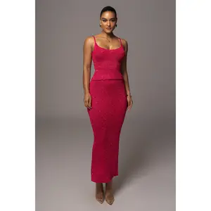 Pink Palace Sequin Skirt Set