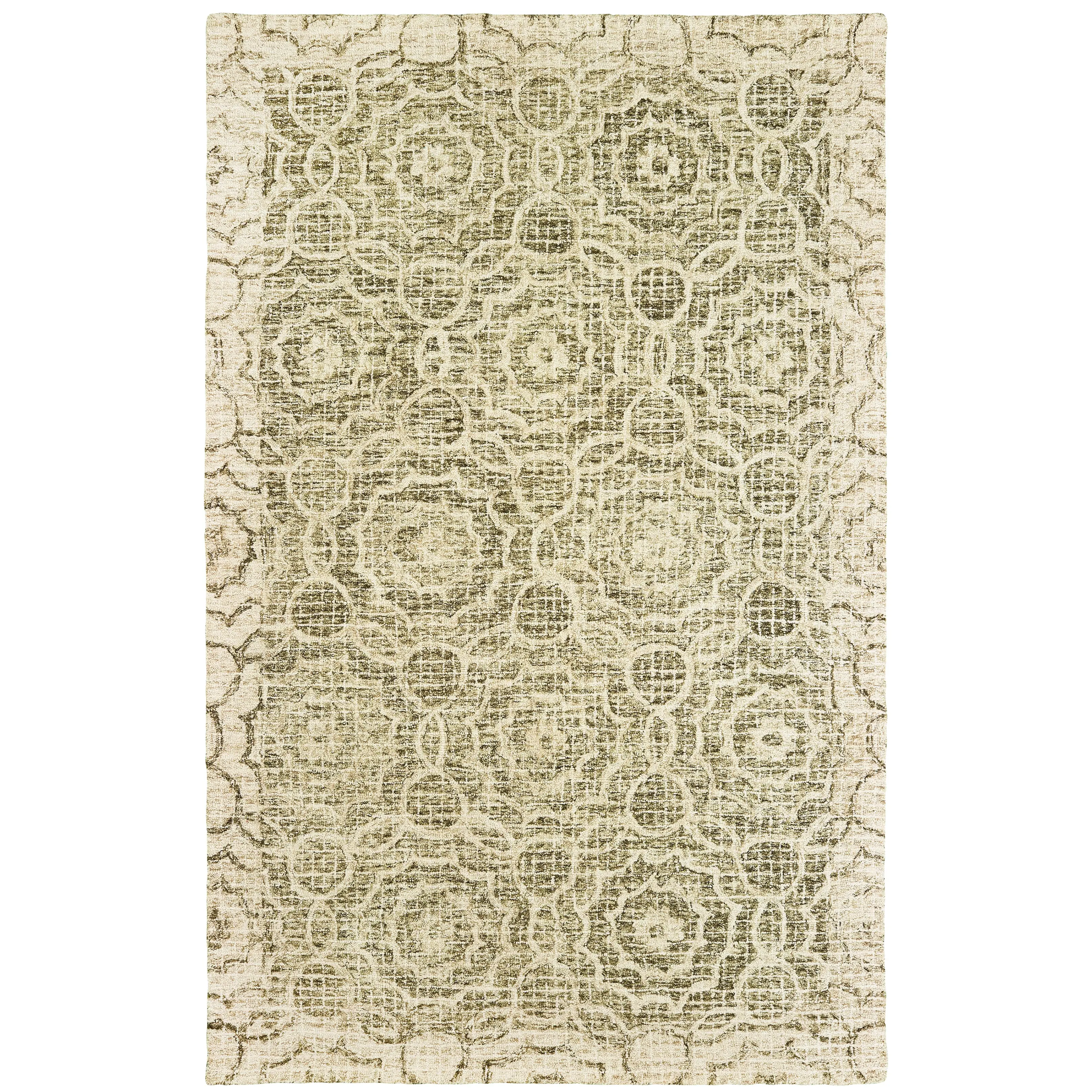 Oriental Weavers Tallavera 55606 Green Ivory Transitional Hand-tufted Rugs