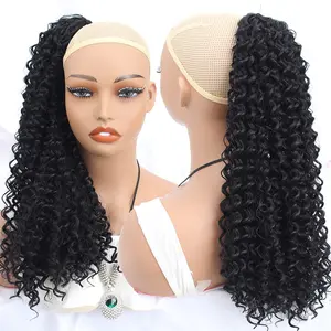 22inches Versatile Long Curly Synthetic Ponytail Hair Extensions Clip in Hair Extensions Drawstring Hair Pieces For CasualWomen