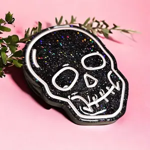 Glitter Skull Phone Grip, Halloween Phone Grip, Kindle Phone Grip, Phone Mount, MagSafe Option Available
