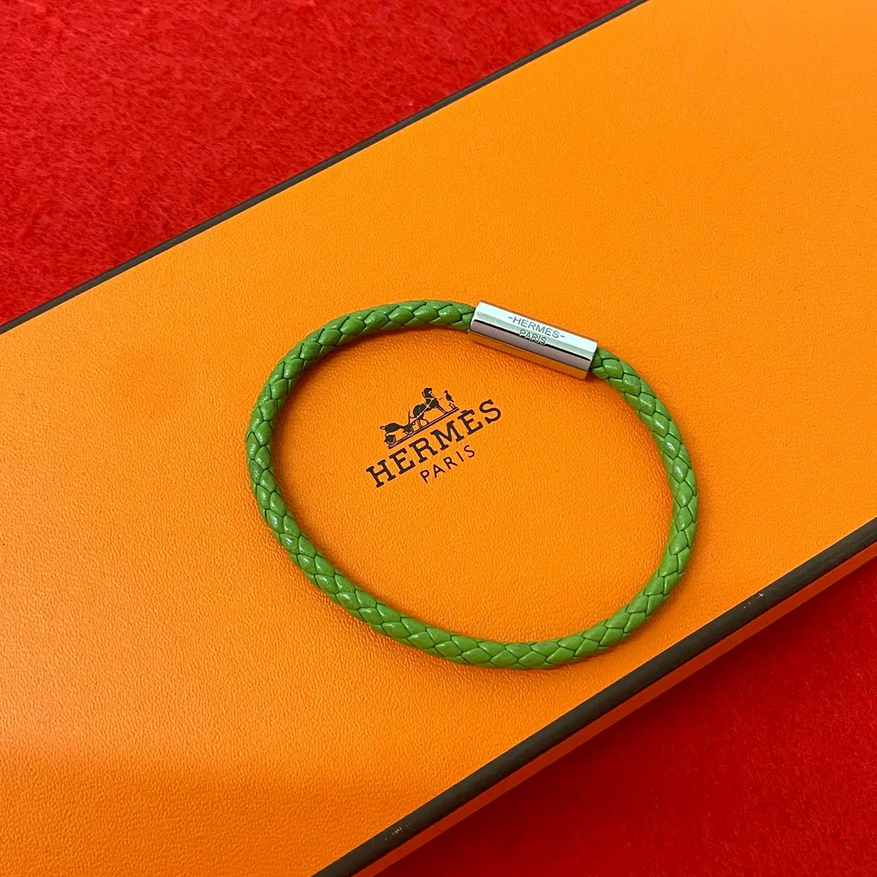 Pre-owned HERMÈS Others Small Leather Goods Hermes Goliath Leather Bracelet