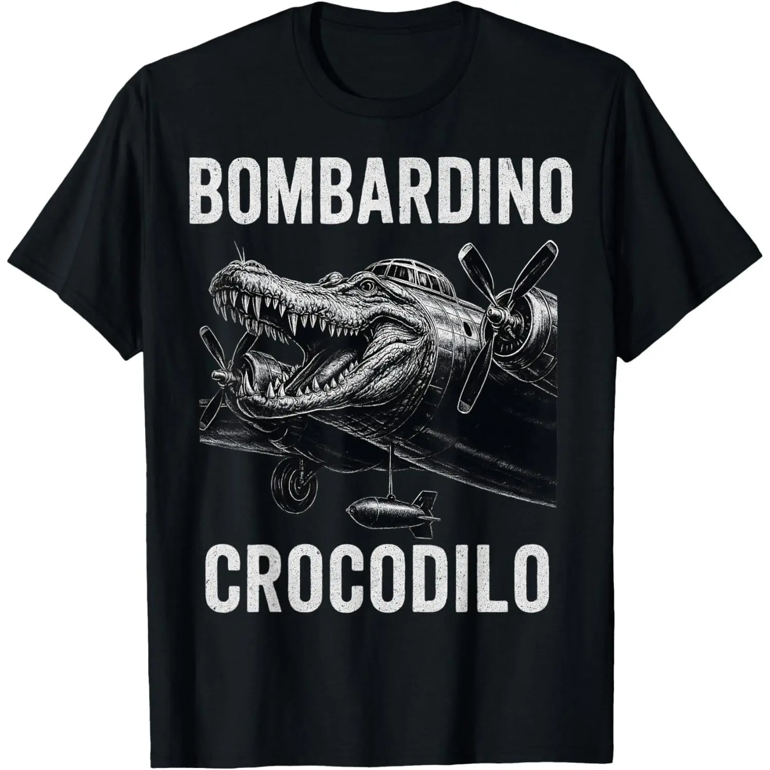 Bombardino Crocodilo Funny Crocodile Italian Brainrot Meme T-Shirt