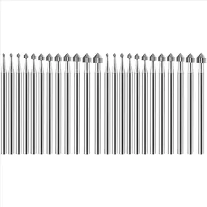 24Pc Cylinder Cone Shape Carving Burr Sets Jewelry Burr SetsShank Jewelry Making Stone Setting Burs for Lapidary 008-040