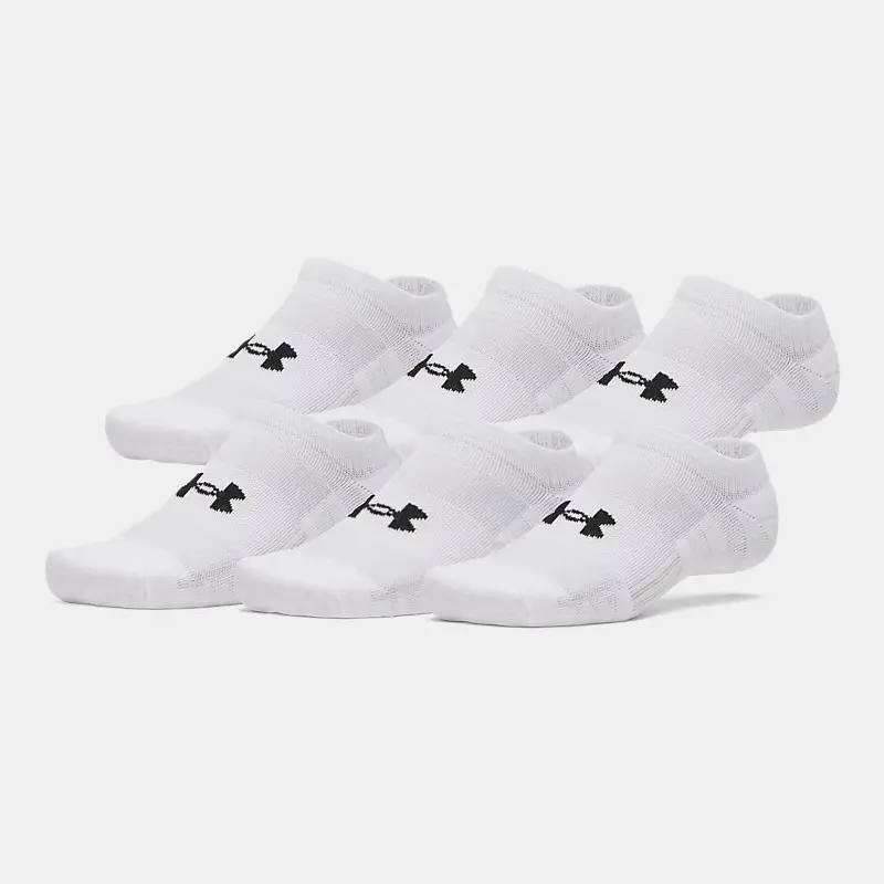 Under Armour Performance Cotton Unisex 6-Pack No Show Socks