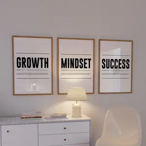 Minimalist Motivation Focus Print Set Of 3 Poster, motivational Hard Work office decor, inspiring posters