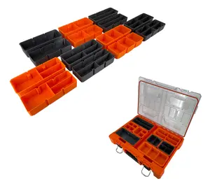 Klein Tools MODbox Tall Component Box Organizer Compatible Large Nesting Insert Bins - Orange