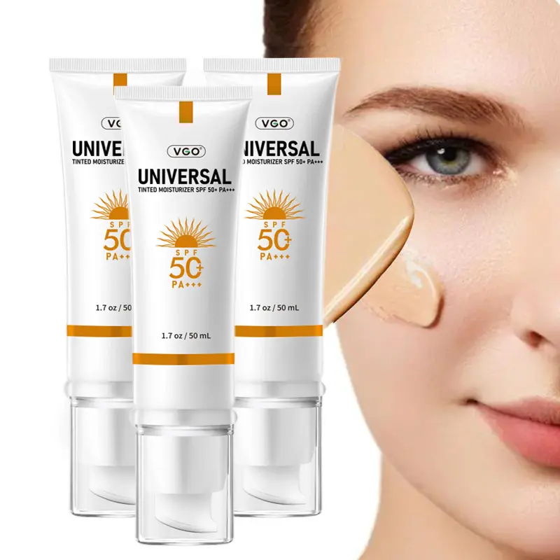 2/3Pack Sunscreen To Prevent Sunburn And Tanning Universal Protector Solar Spf 50, Protector Solar Con Color, Facial Skincare Comfort Moisture Moisturizer Moisturizing Lightweight Peeling Repairing Tinted Hydrate Hydrating