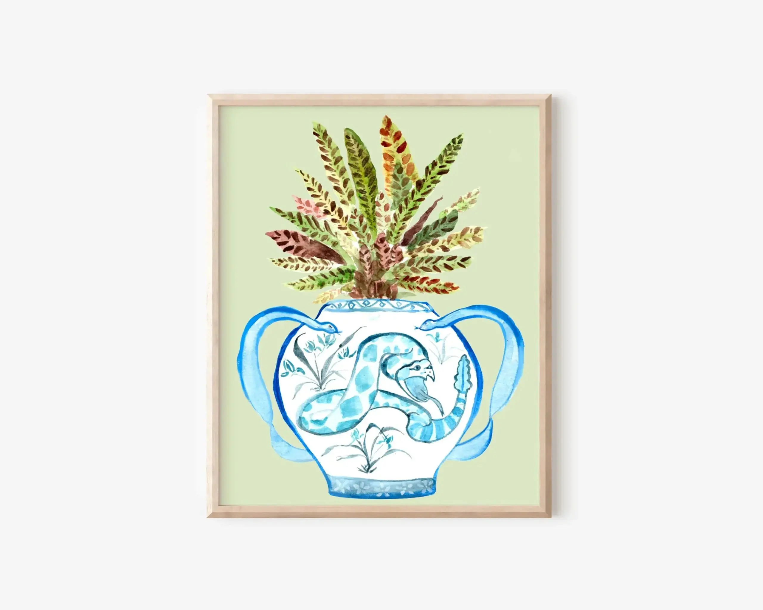 Year of the Snake + Rattlesnake Plant Print