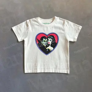 [Sale Up To 45%] Retro Vampires Graphic Tee, Vintage Dracula Tshirt, 90S Style Baby Tee, Halloween Toddler Shirt