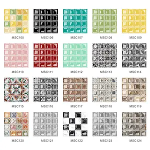 2026 new product MSC105-124 mosaic crystal tile sticker glass tileDIY self-adhesive PVC wall sticker floor sticker