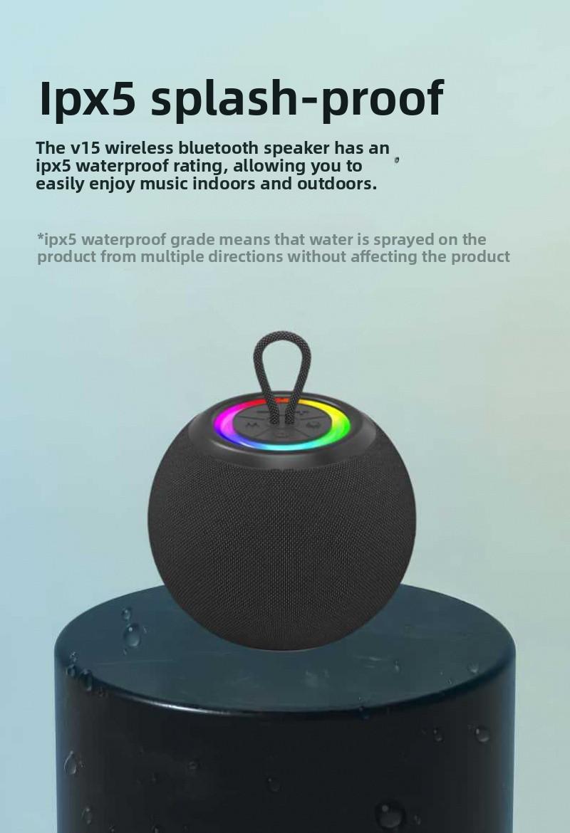 Soccer-shaped Bluetooth speaker with LED light, portable wireless speaker for sports, outdoor activities, and gifts