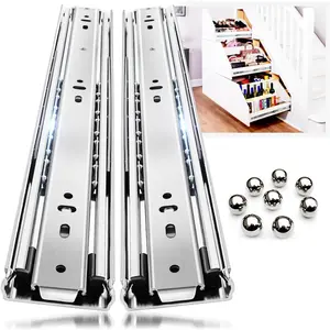 Heavy Duty Drawer Slides Full Extension Side Mount 12 14 16 18 20 22 24 26 28 30 32 34 36 40 Inch Metal Rails Track Guide Glides Runners 150lbs 1 Pair (Without Lock, 12 inch)