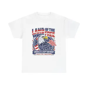 Land of the Free | 4th of July America's 250th Birthday Eagle Tee