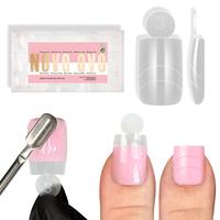 Toe Dual Nail Forms with Inner French Tips Line