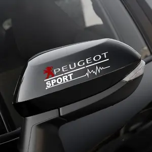 Car side mirror emblem design car body decoration sticker For Peugeot 206 307 308 5008 4008 3008 207 208 407 408 508 2008 5008 301 106 107 Automotive Accessories