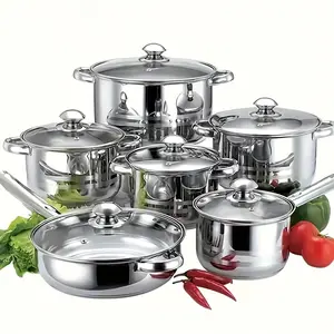 12pcs Stainless Steel Cookware Collection