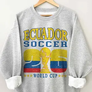 Ecuador 2026 Soccer Sweatshirt, 90s Flag Team, Gift For Fans