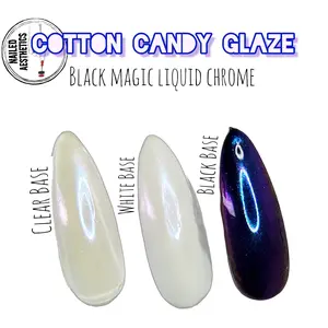 Cotton Candy Glaze | Blue/Purple/Pink Chameleon Chrome, Blue Chrome, Chroming Liquid for Nails