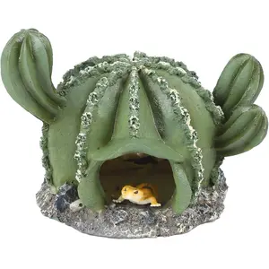 Cactus Leopard Gecko  Reptile Cave,Desert Terrarium Decor,Bearded Dragon Hideout, Small Reptile
