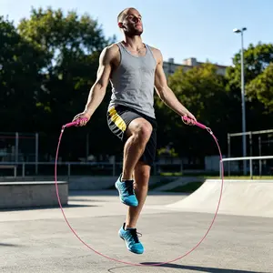 Jump Rope, Adjustable Skipping Rope for Training, Fitness and Exercise; for Men, Women, Kids and Girls