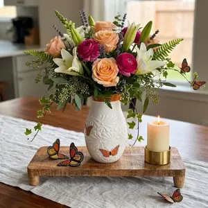 Monarca Vase - Elegant Design for Living Rooms Bedrooms Offices - Durable Material Easy to Clean - Perfect Gift for Birthdays Anniversaries Housewarmings - Versatile Use & Stylish Addition