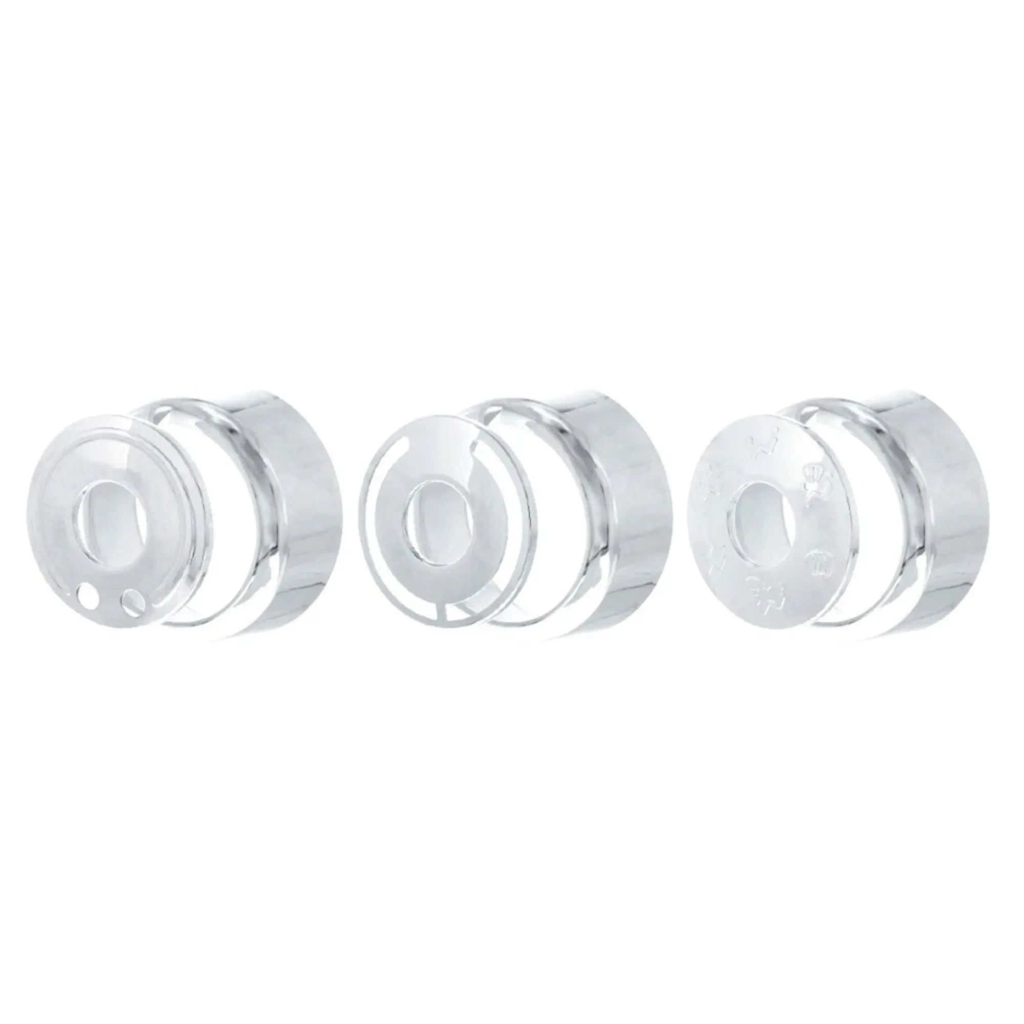 United Pacific Chrome Plastic A/C Control 6-Piece Dial Covers, Automotive Car Accessory for 2018-2025 Freightliner Cascadia - 42426
