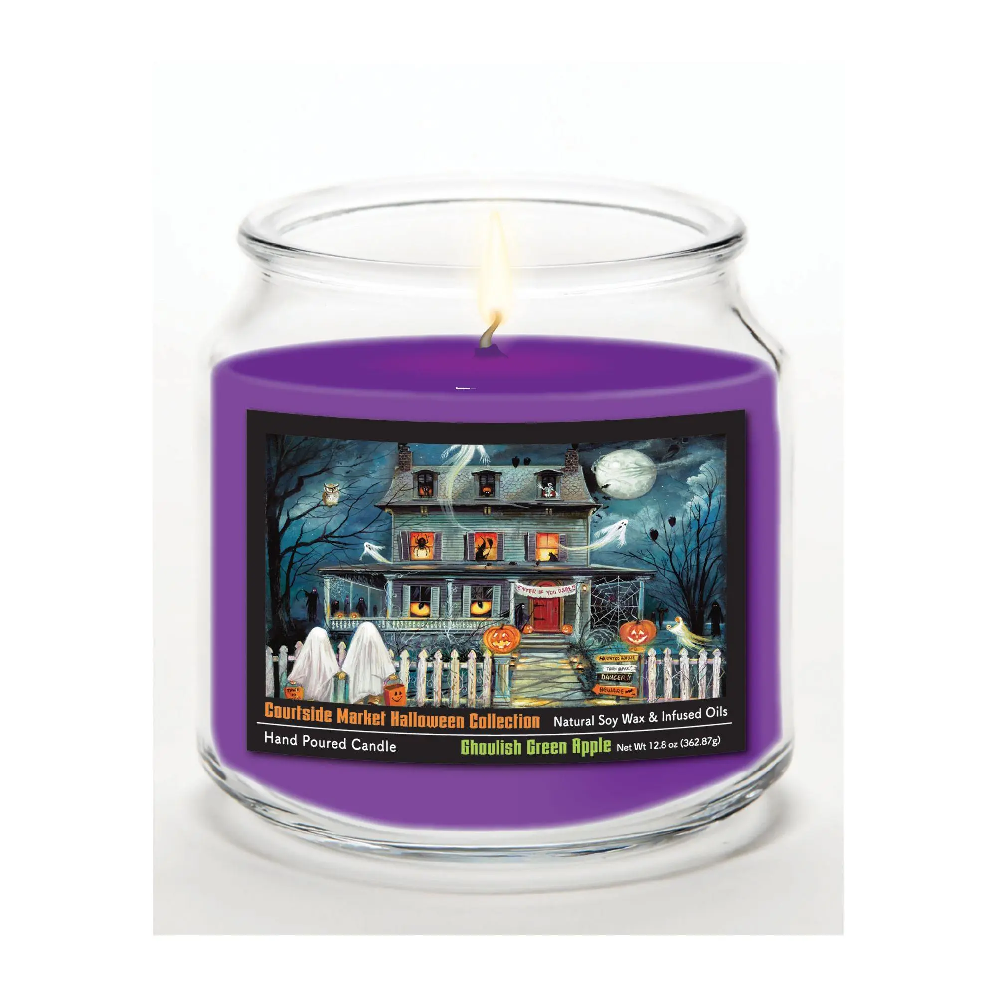 Courtside Market Haunted House I 12.8 oz Candle Glass Jar